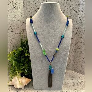 Erica Lyons long bead Sautoir style necklace
